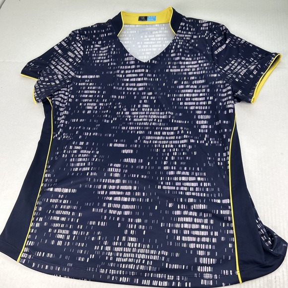 PGA Tour Ladies XL Polo Short Sleeve Navy Yellow 620‎ - Picture 1 of 7
